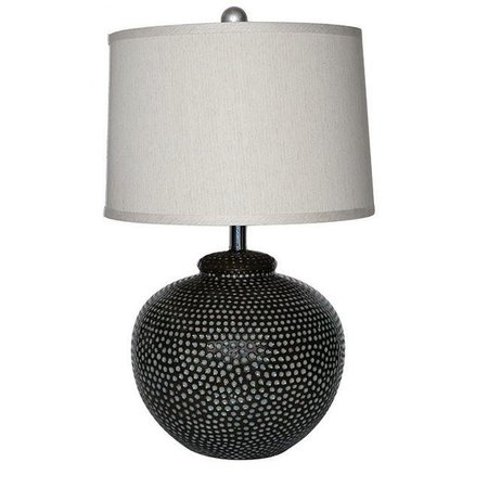 CRESTVIEW COLLECTION CrestView CVAP1256 Hammered Ceramic Table Lamp CVAP1256